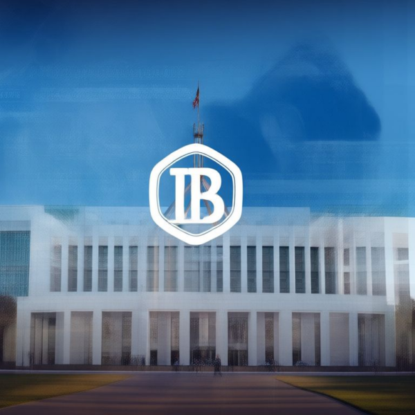 The Australian Parliament building with a digital asset-themed overlay