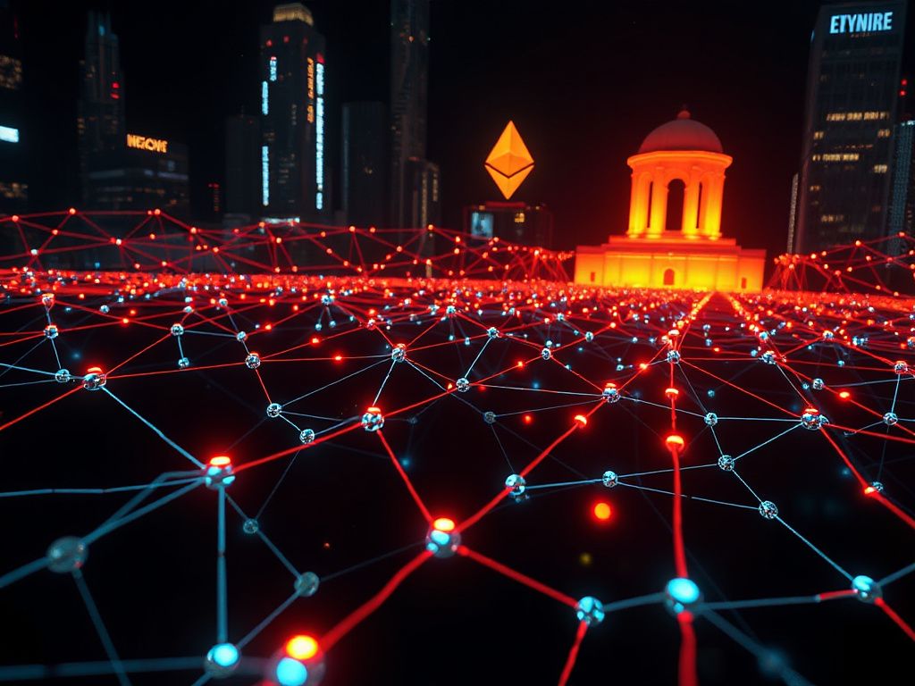 Visualization of Ethereum network congestion with failed transaction indicators and scaling technologies